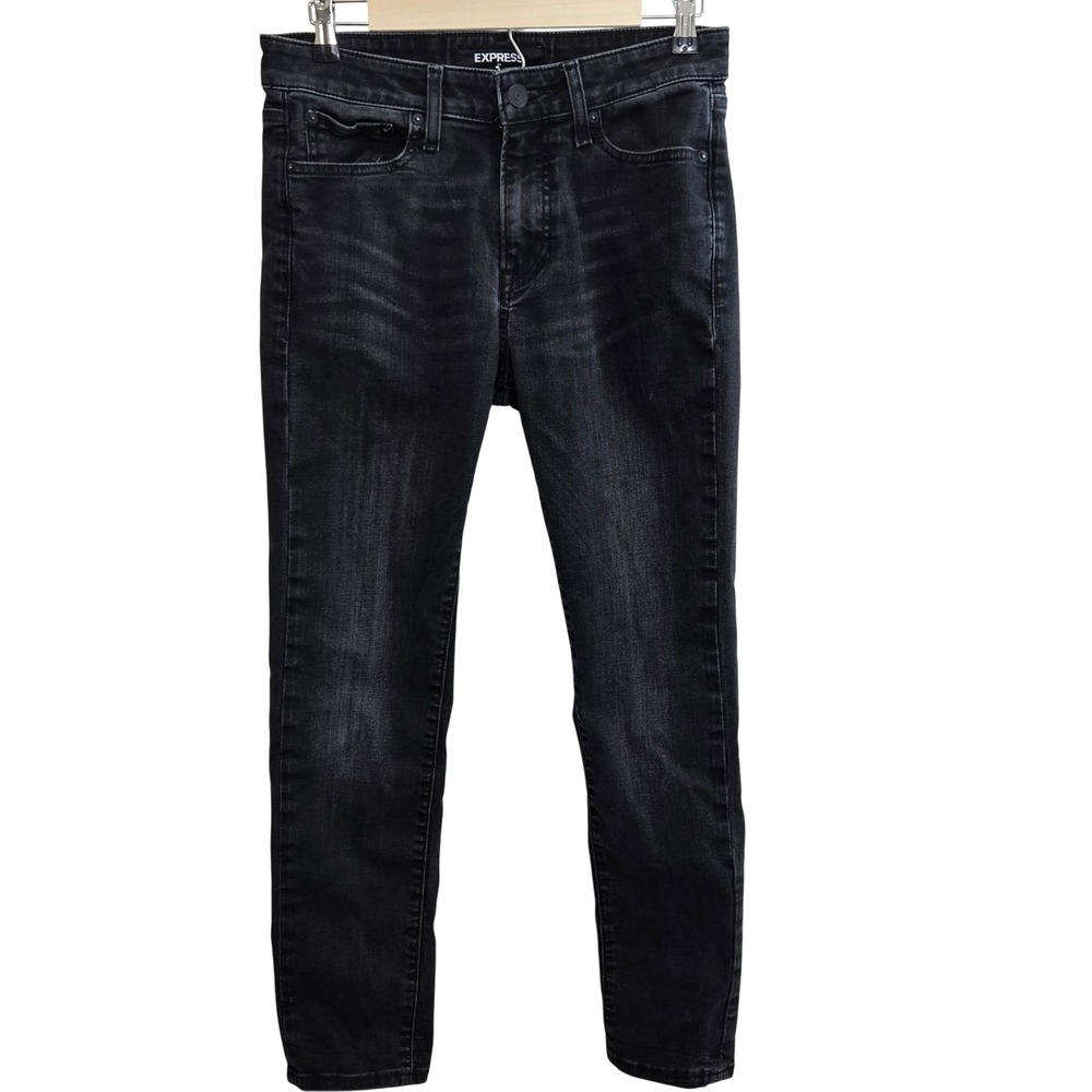 Express Mens‎ Jeans Athletic Slim Hyper Stretch Black Denim Size 29x30 Casual